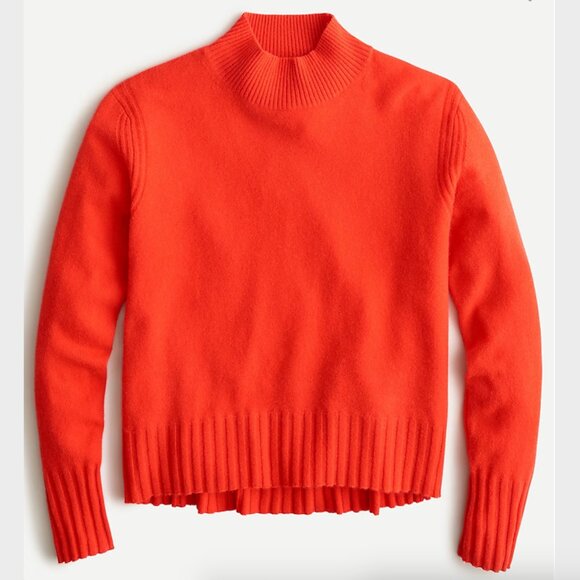 J. Crew Pink Cashmere Mockneck Sweater - Size S - Picture 2 of 8